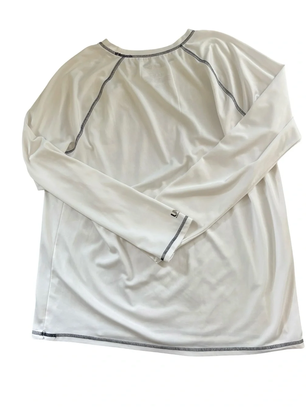 Speedo Men's Easy Long Sleeve Swim Shirt Sz XXL White Loose Fit LS UPF 50